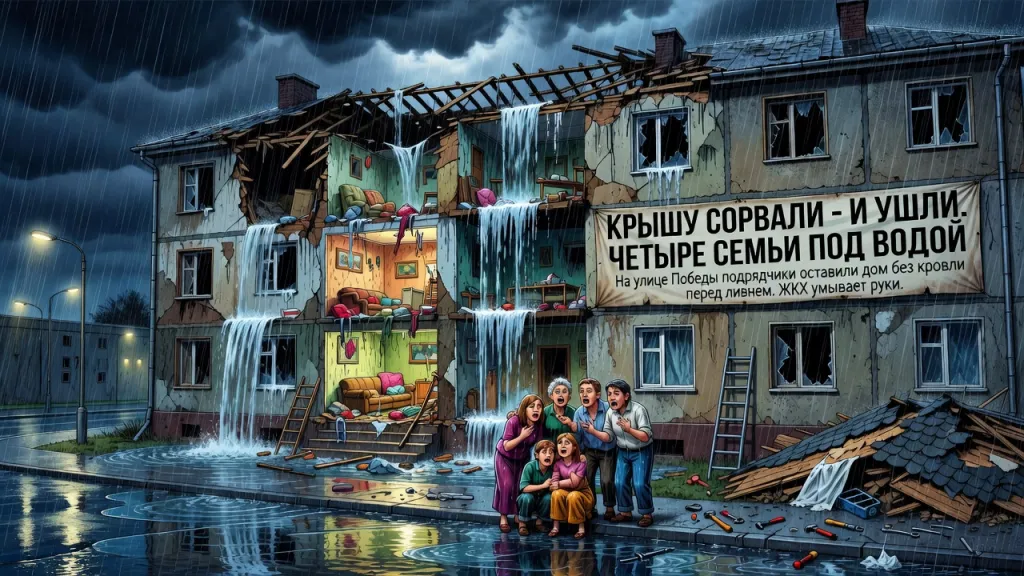 Крышу сорвали - и ушли. Четыре семьи под водой